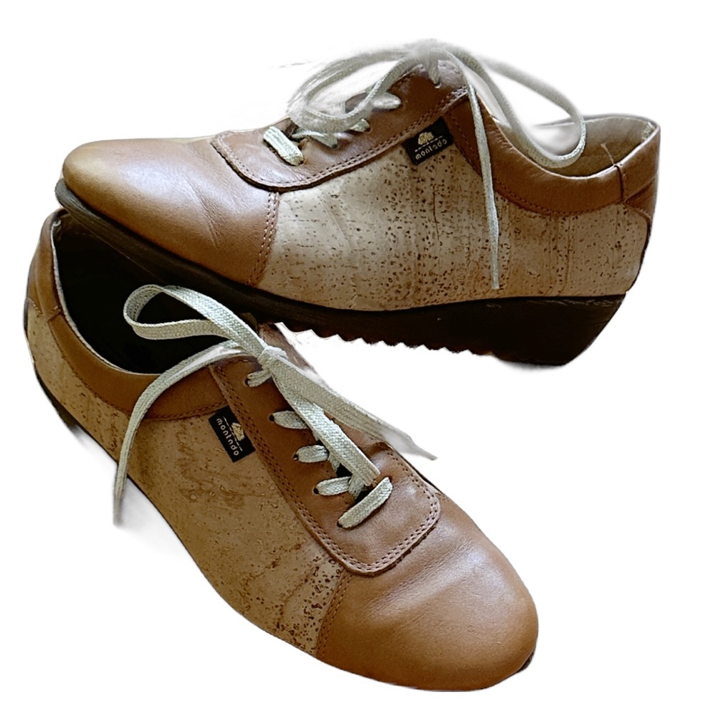 Minimalist Sporty Lightweight Sustainable Tan Cork Sneakers Like New ~ Women’s 8